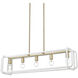 Camden 5 Light 41.13 inch Brushed Champagne Bronze Linear Pendant Ceiling Light